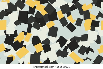 Seamless pattern of chaos quadrangles. Fashion camouflage.