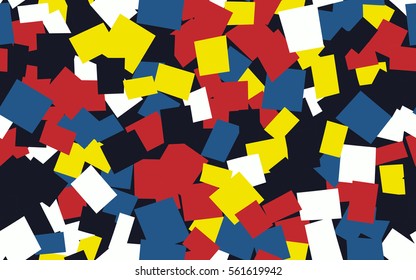 Seamless pattern of chaos quadrangles. Fashion camouflage.