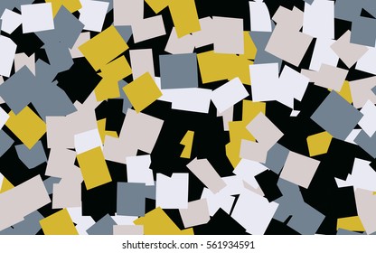 Seamless pattern of chaos quadrangles. Fashion camouflage.