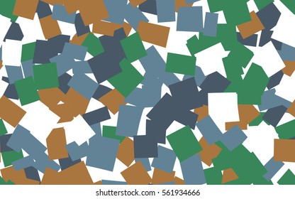 Seamless pattern of chaos quadrangles. Fashion camouflage.