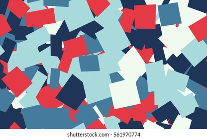 Seamless pattern of chaos quadrangles. Fashion camouflage.