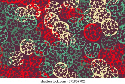 Seamless pattern. The chaos of torn pancakes. Random colored spots. Fashion camouflage.