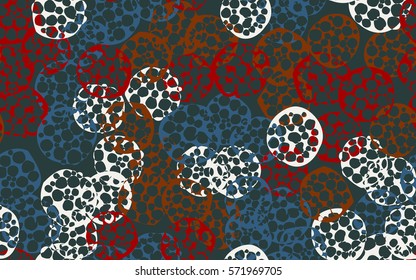 Seamless pattern. The chaos of torn pancakes. Random colored spots. Fashion camouflage.