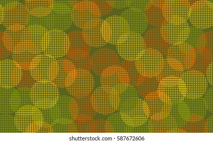Seamless pattern. The chaotic background of round glare. Colorful fireworks. Flat.