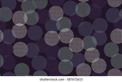 Seamless pattern. The chaotic background of round glare. Colorful fireworks. Flat.