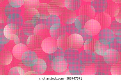 Seamless pattern. The chaotic background of round glare. Colorful fireworks. Flat.