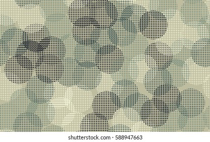 Seamless pattern. The chaotic background of round glare. Colorful fireworks. Flat.