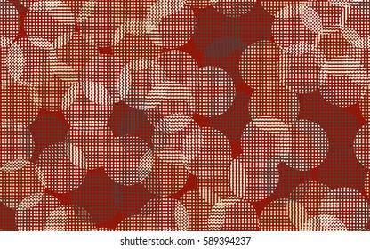 Seamless pattern. The chaotic background of round glare. Colorful fireworks. Flat.