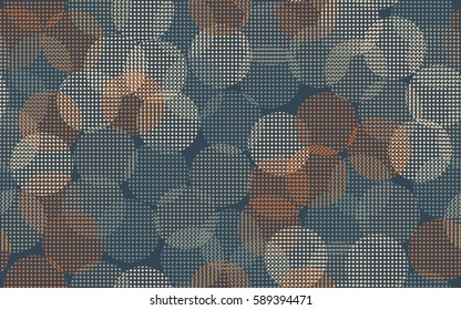 Seamless pattern. The chaotic background of round glare. Colorful fireworks. Flat.