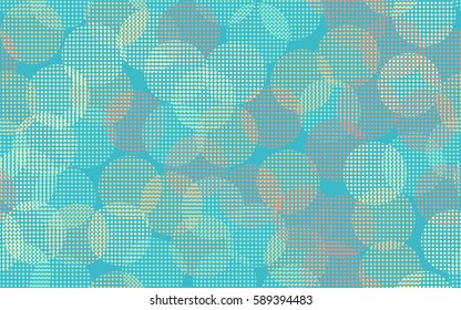 Seamless pattern. The chaotic background of round glare. Colorful fireworks. Flat.