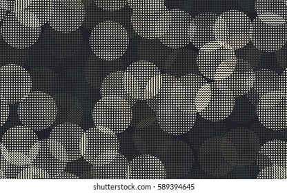 Seamless pattern. The chaotic background of round glare. Colorful fireworks. Flat.