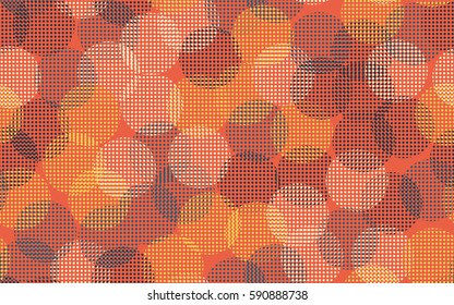 Seamless pattern. The chaotic background of round glare. Colorful fireworks. Flat.