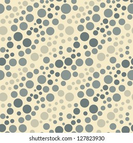 Seamless pattern. Chaotic circles with diagonal coloring. Vector repeating texture