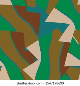 Seamless pattern with chaotic curved elements.