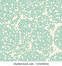 Seamless pattern with chaotic dots. Vector soft texture