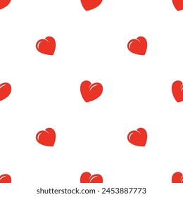 Seamless pattern with chaotic hearts for textile, fabric, wallpaper, wrapping