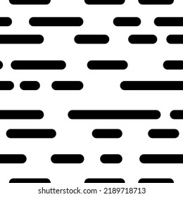 Seamless pattern, chaotic horizontal strokes, black and white
