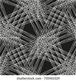 Seamless pattern of chaotic intersecting lines. Abstract geometric illustration. Modern design concept for posters, banners, web pages, presentations and fabrics.