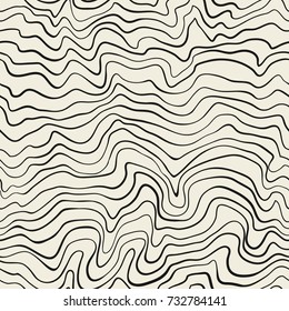 Seamless pattern with chaotic lines. Modern stylish texture. Vector abstract geometric background.