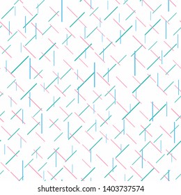 Seamless pattern with chaotic short lines. Simple vector illustration.