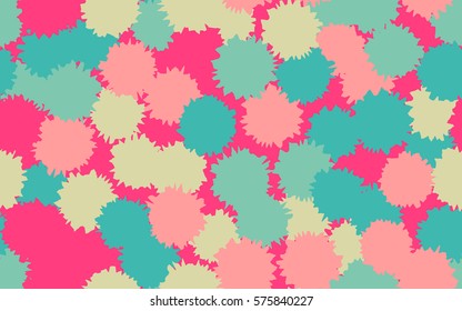 Seamless pattern. Chaotic spots. Chaos of colors. Fashion camouflage.