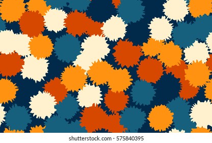 Seamless pattern. Chaotic spots. Chaos of colors. Fashion camouflage.