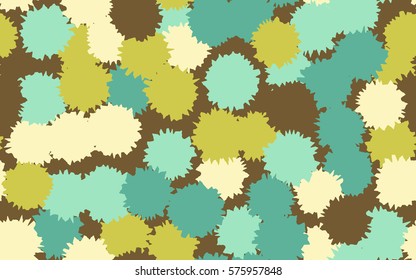 Seamless pattern. Chaotic spots. Chaos of colors. Fashion camouflage.