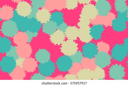 Seamless pattern. Chaotic spots. Chaos of colors. Fashion camouflage.