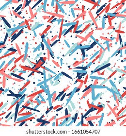 Seamless pattern. Chaotic spray of paints on canvas. Fashionable camouflage.