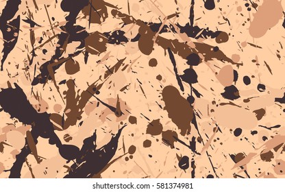 Seamless pattern. Chaotic spray. Random paint. Fashion camouflage. Grunge. Flat.