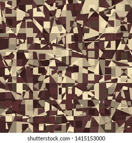 Seamless pattern. Chaotic texture composed of triangles and squares. Colors of granite stones.