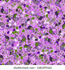 Seamless pattern. Chaotically arranged colored leaves. Colors of the spring landscape.
Background texture consists of chaos spots. Just for editing.