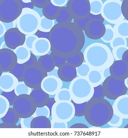 Seamless pattern. Chaotically scattered curves of the circle. Stylish camouflage.