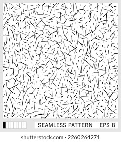 Seamless pattern. Chaotically scattered small litter, dust and splashes. Vector texture