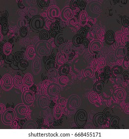Seamless pattern. The characters pink and black "at" scattered all over on a gray background.