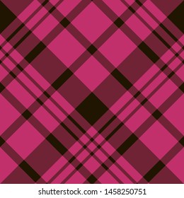 Seamless pattern in charming bright pink, grey and black colors for plaid, fabric, textile, clothes, tablecloth and other things. 