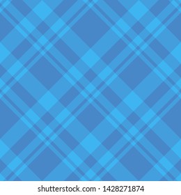 Seamless pattern in charming light and dark blue colors for plaid, fabric, textile, clothes, tablecloth and other things. Vector image. 

