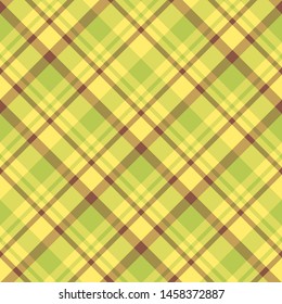 Seamless pattern in charming yellow, green and brown colors for plaid, fabric, textile, clothes, tablecloth and other things. Vector image. 2