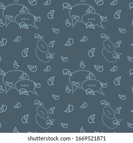 Seamless pattern with chat icon. Stock vector illustration.
