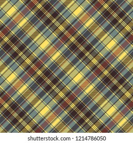 Seamless pattern check plaid fabric texture. Vector illustration.