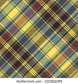 Seamless pattern check plaid fabric texture. Vector illustration.