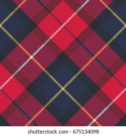 Seamless pattern check plaid fabric texture. Vector illustration.