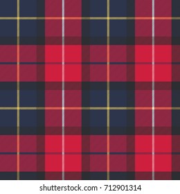 Seamless pattern check plaid fabric texture. Vector illustration.