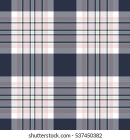 Seamless pattern check shirt fabric texture. Vector illustration.