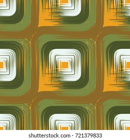 Seamless pattern. A checker picture made with a rough brush.