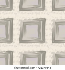 Seamless pattern. A checker picture made with a rough brush.