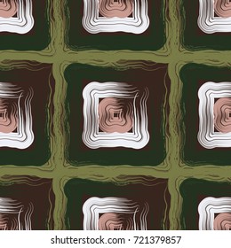 Seamless pattern. A checker picture made with a rough brush.