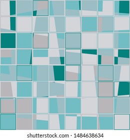 Seamless pattern. Checkered pattern. Asymmetrically cut squares. Harmonious colors.