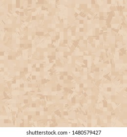 Seamless pattern. Checkered background. Messy strokes. The colors are old paper, with shades of yellow and brown. Camouflage.