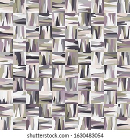 Seamless pattern. Checkered camouflage. Many shades. Chaos of colors. Fashionable texture.